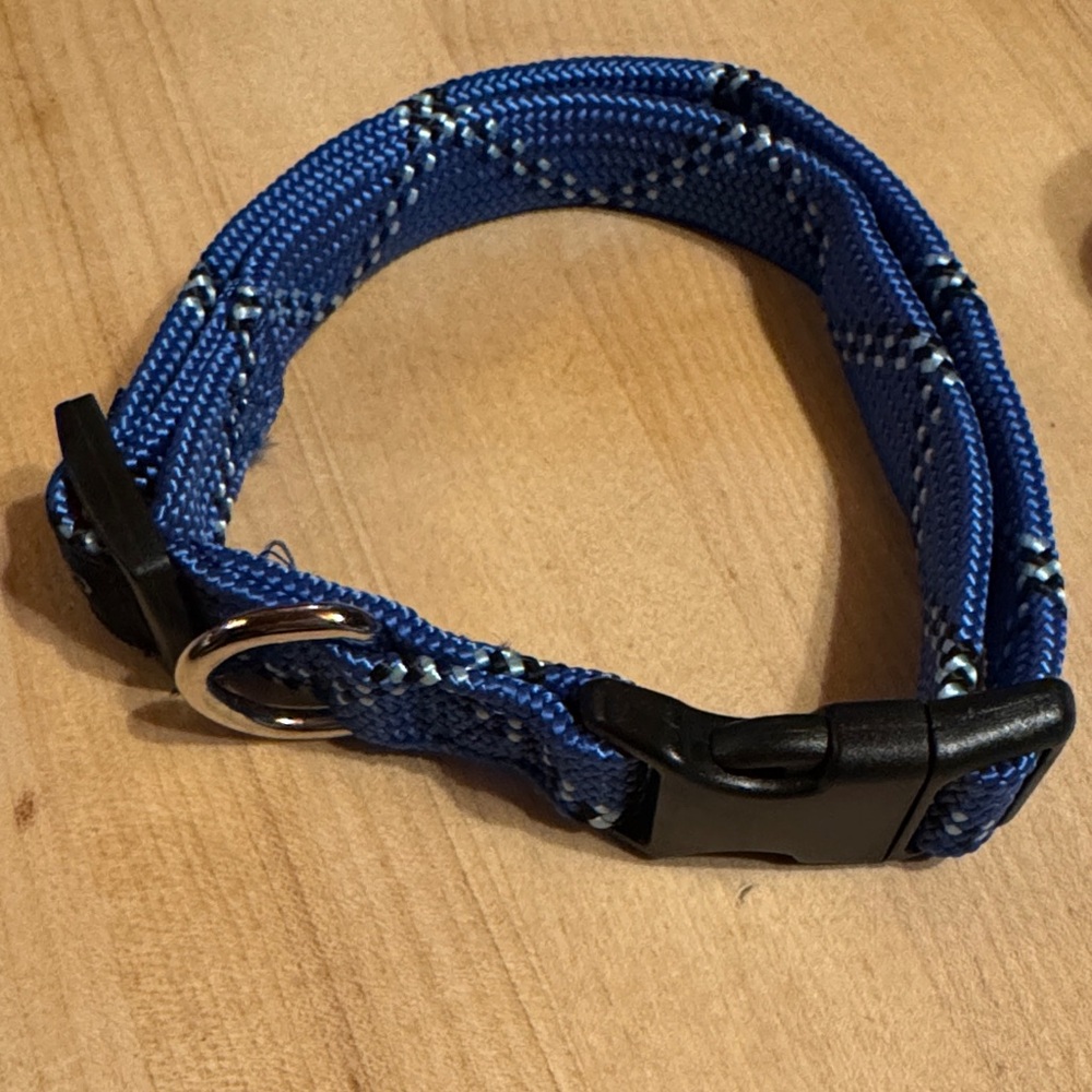 NWOT Legacy Collection Blue Pet Collar with Black Buckle